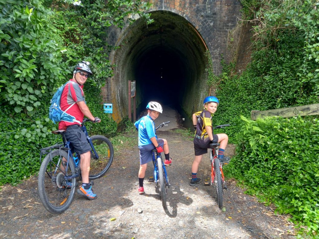 Biking Hauraki rail trail, Karangahake gorge